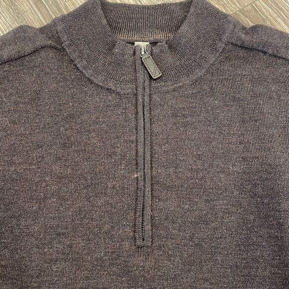 Nordstrom XL Tall 100% Extra Fine Merino Wool 1/4 zip sweater - Picture 2 of 6